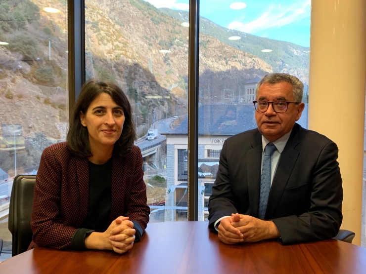 La directora general adjunta de FEDA, Imma Jiménez, i el director general, Albert Moles.